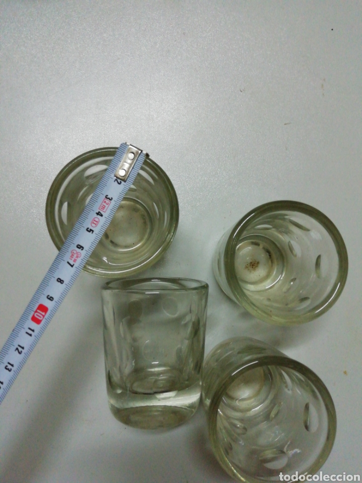 Antig&uuml;edades: Vasos de vidrio antiguos 4ud - Foto 3