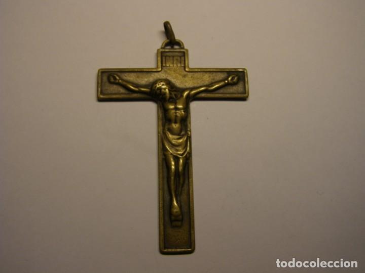 Antig&uuml;edades: Crucifijo de bronce.. - Foto 1