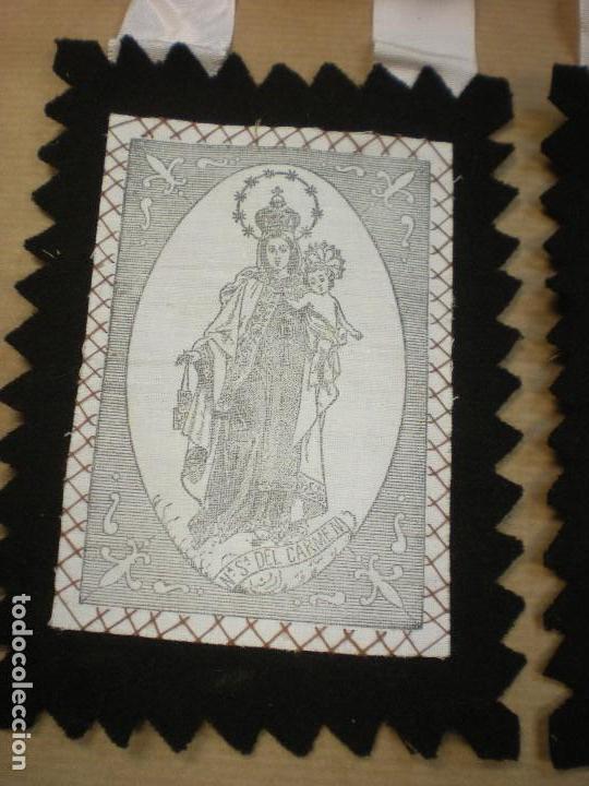 Antig&uuml;edades: ESCAPULARIO DE NUESTRA SE&Ntilde;ORA DEL CARMEN 10x14cm - Foto 3