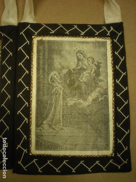 Antig&uuml;edades: ESCAPULARIO DE NUESTRA SE&Ntilde;ORA DEL CARMEN 10x13cm - Foto 2