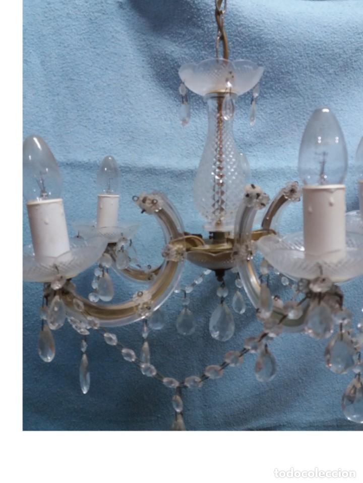 Antig&uuml;edades: L&aacute;mpara cristal antigua - Foto 4