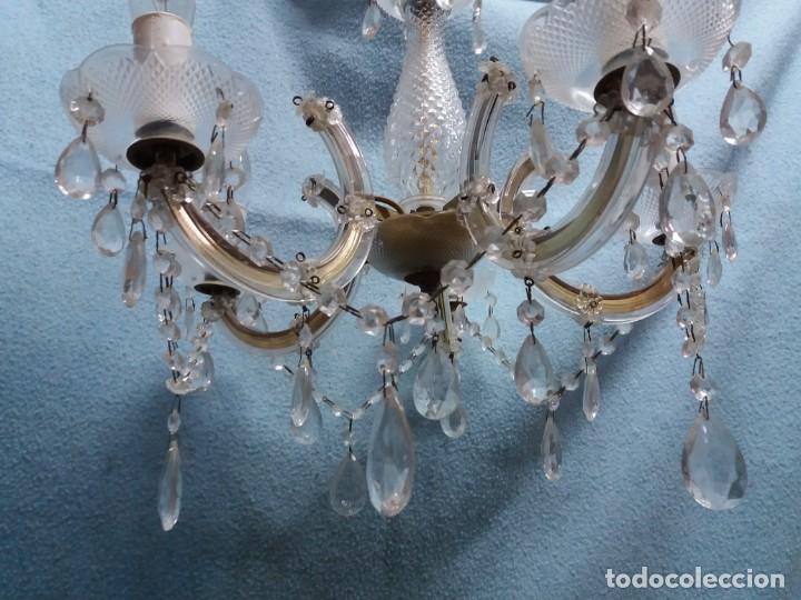 Antig&uuml;edades: L&aacute;mpara cristal antigua - Foto 2