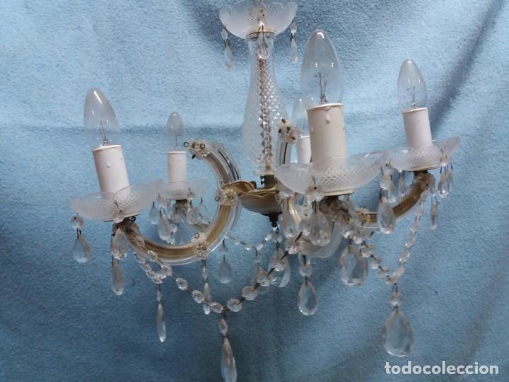 Antig&uuml;edades: L&aacute;mpara cristal antigua - Foto 5