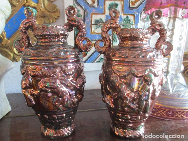 Antig&uuml;edades: Pareja de jarrones de reflejos (Triana) - Foto 1