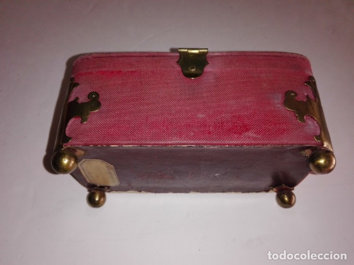 Antig&uuml;edades: COFRE JOYERO -S.XIX TERCIOPELO SEDA - Foto 5
