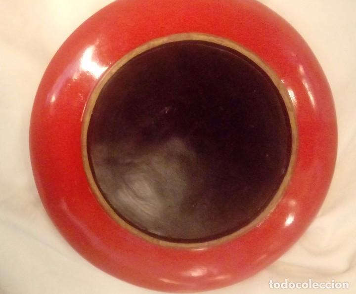 Antig&uuml;edades: Plato chino antiguo rojo - Foto 3