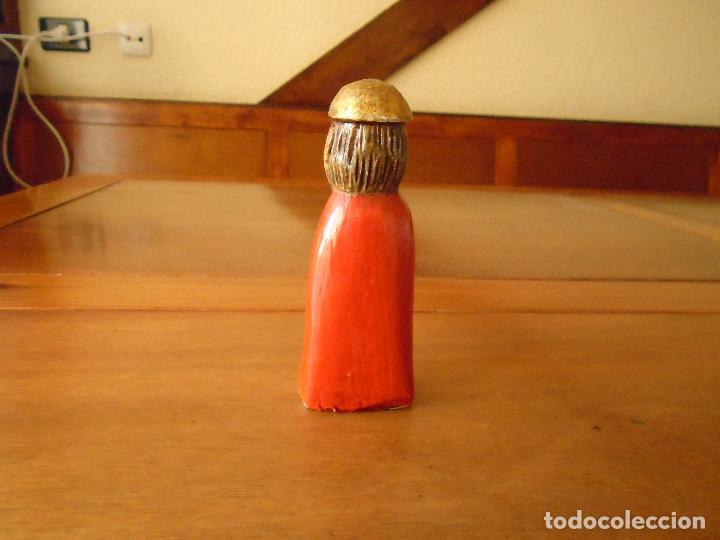 Antig&uuml;edades: FIGURA  TALLADA EN MADERA Y POLICROMADA - Foto 2