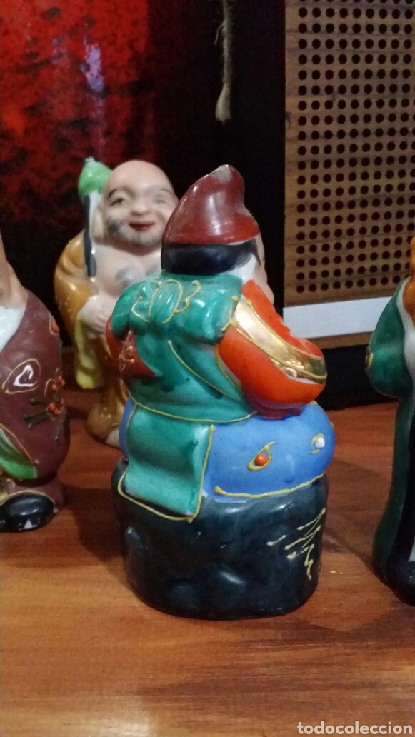 Antig&uuml;edades: Conjunto 7 dioses chinos de la fortuna - Foto 2