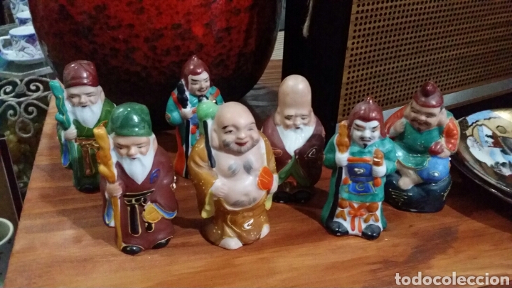 Antig&uuml;edades: Conjunto 7 dioses chinos de la fortuna - Foto 3