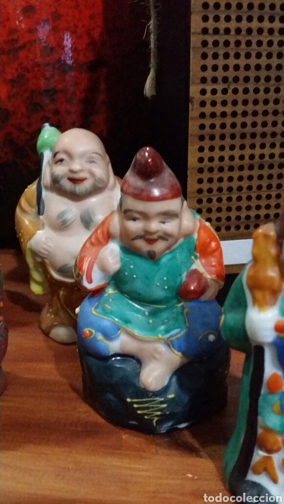 Antig&uuml;edades: Conjunto 7 dioses chinos de la fortuna - Foto 5