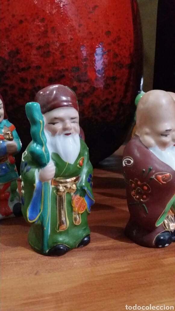 Antig&uuml;edades: Conjunto 7 dioses chinos de la fortuna - Foto 9