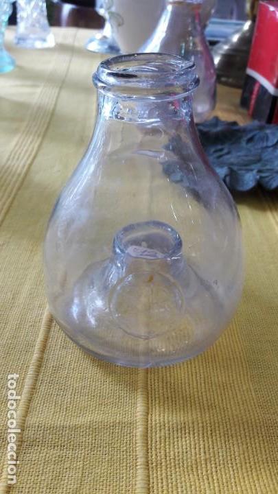 Antiquit&eacute;s: botella de cristal , trampa , atrapa moscas y mosquitos .