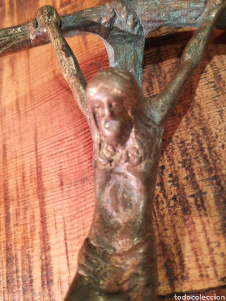 Antig&uuml;edades: CRUZ - CRUCIFIJO DE BRONCE - Foto 1
