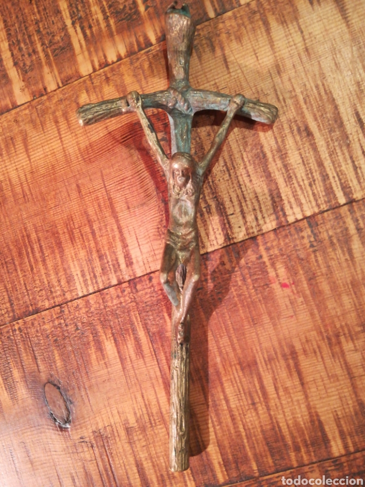 Antig&uuml;edades: CRUZ - CRUCIFIJO DE BRONCE - Foto 3