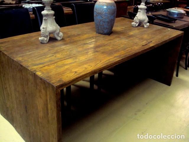 Antig&uuml;edades: Mesa rustica en madera de olmo - Foto 1