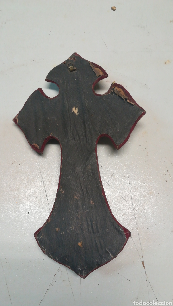 Antig&uuml;edades: Cristo fondo terciopelo - Foto 2