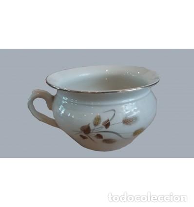 Antig&uuml;edades: orinal porcelana hojas - Foto 1