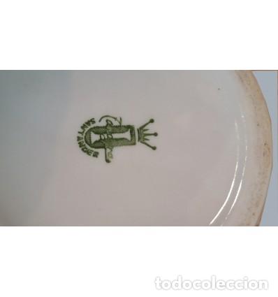 Antig&uuml;edades: orinal porcelana hojas - Foto 3