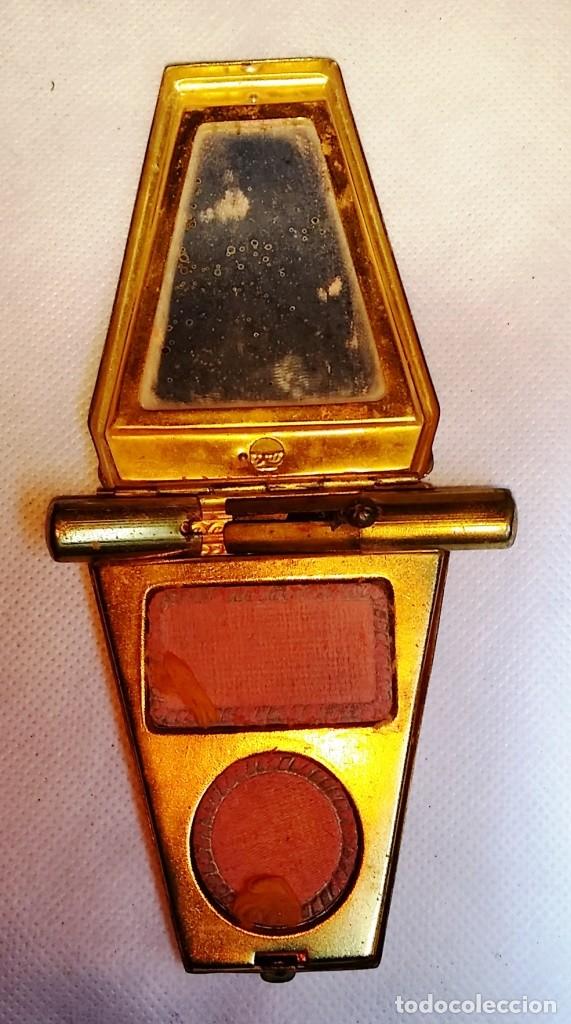 Antig&uuml;edades: Polvera de maquillaje para bolso - Foto 3