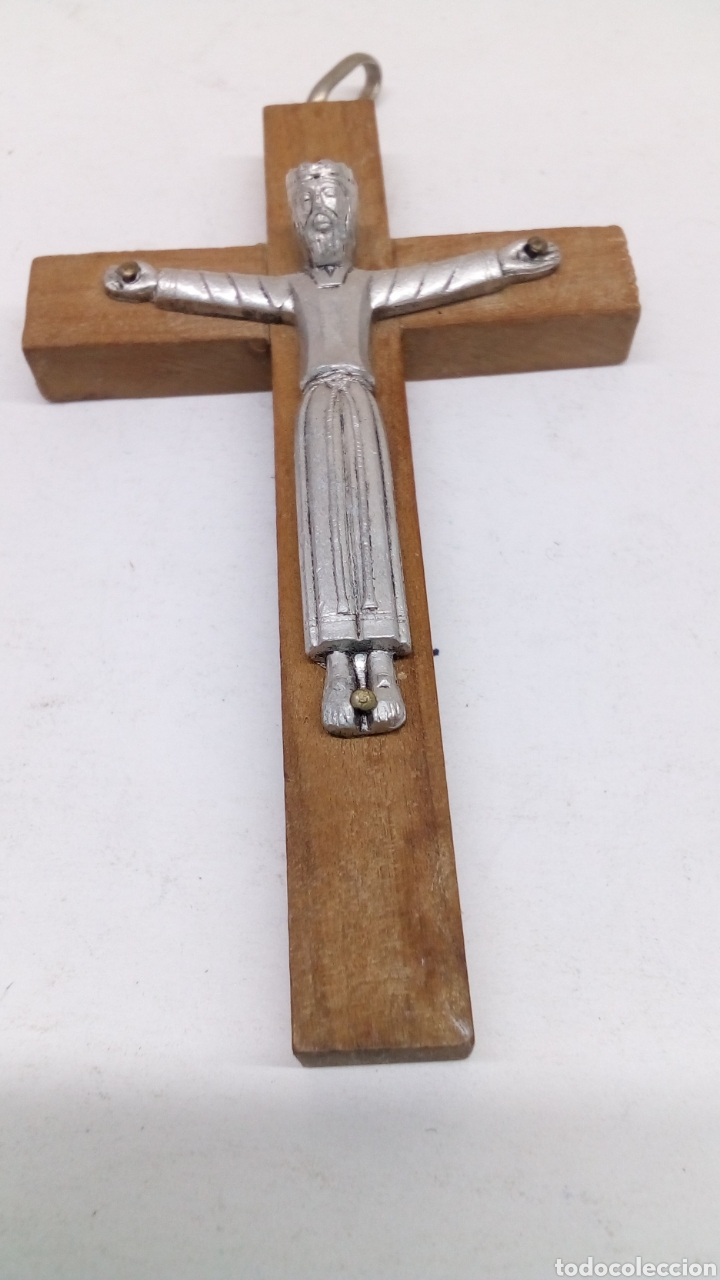 Antig&uuml;edades: Cruz de metal y madera - Foto 2
