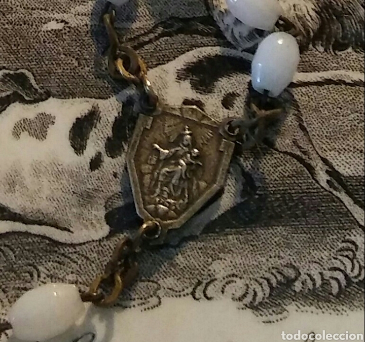 Antig&uuml;edades: Rosario cuentas blancas y plata - Foto 6