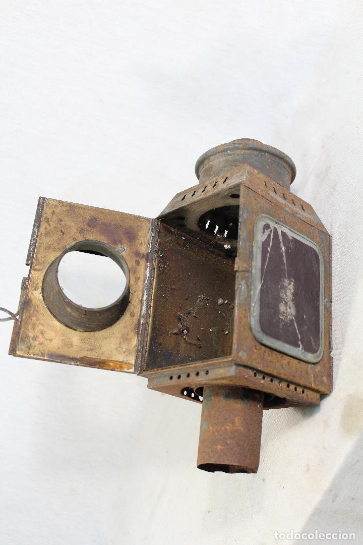 Antig&uuml;edades: farol antiguo de carruaje - Foto 3