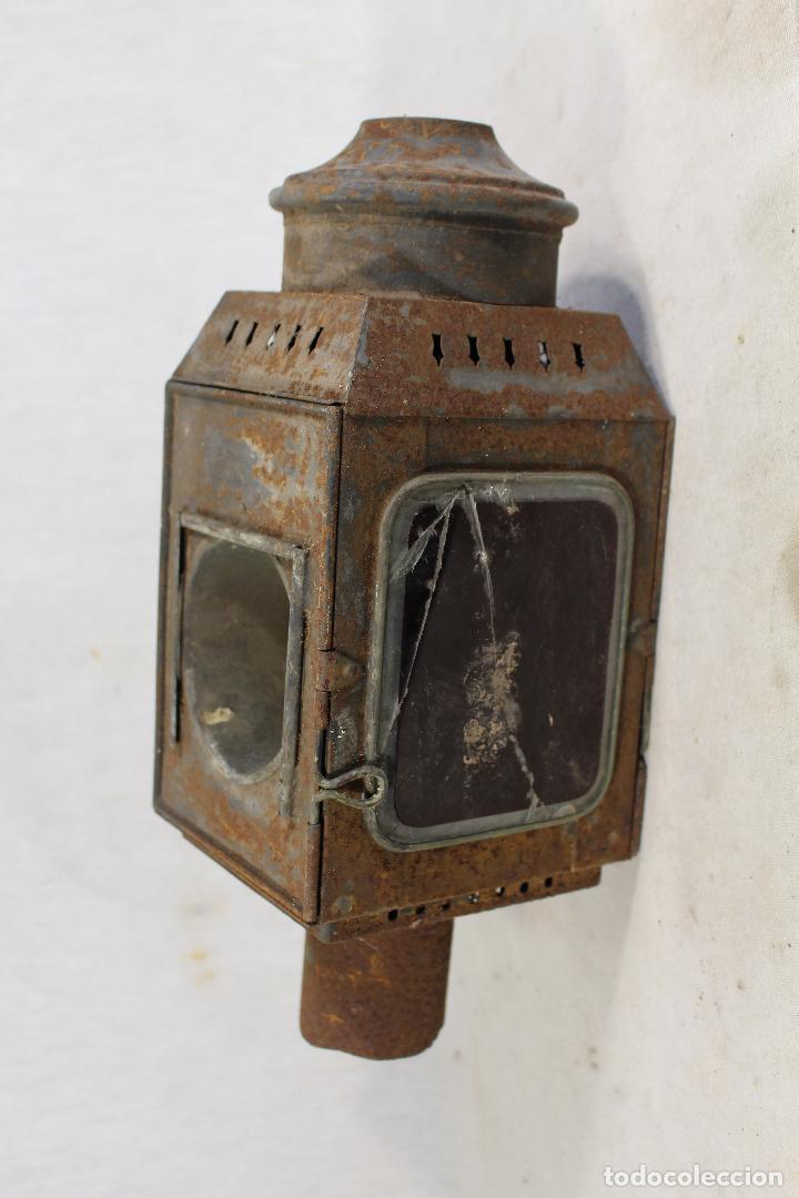 Antig&uuml;edades: farol antiguo de carruaje - Foto 6