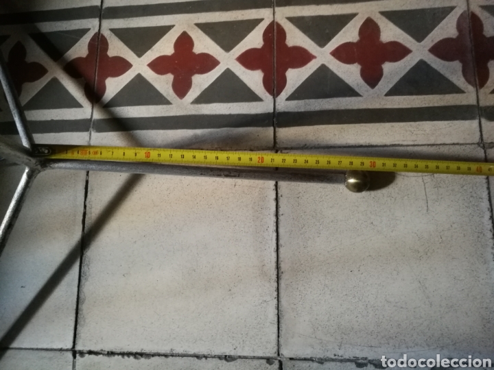 Antig&uuml;edades: LAMPARA DE PIE PAN DE PLATA Y LATON - Foto 8