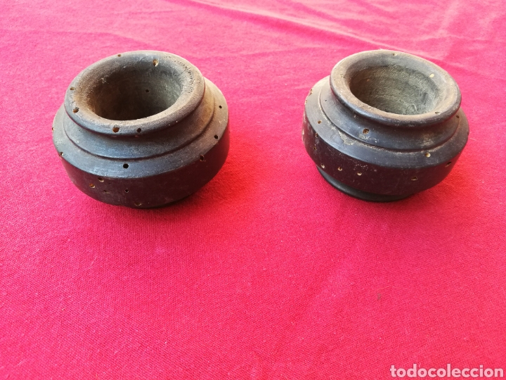 Antig&uuml;edades: PIEZAS BASE DE MADERA EBONIZADA - Foto 1