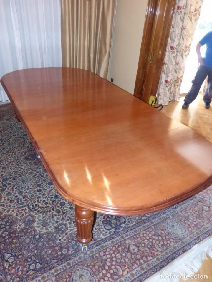 Antig&uuml;edades: Mesa Inglesa estilo victoriano de manivela - Foto 5
