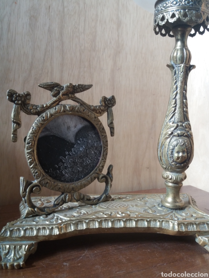 Antig&uuml;edades: L&aacute;mpara bronce de sobremesa - Foto 1