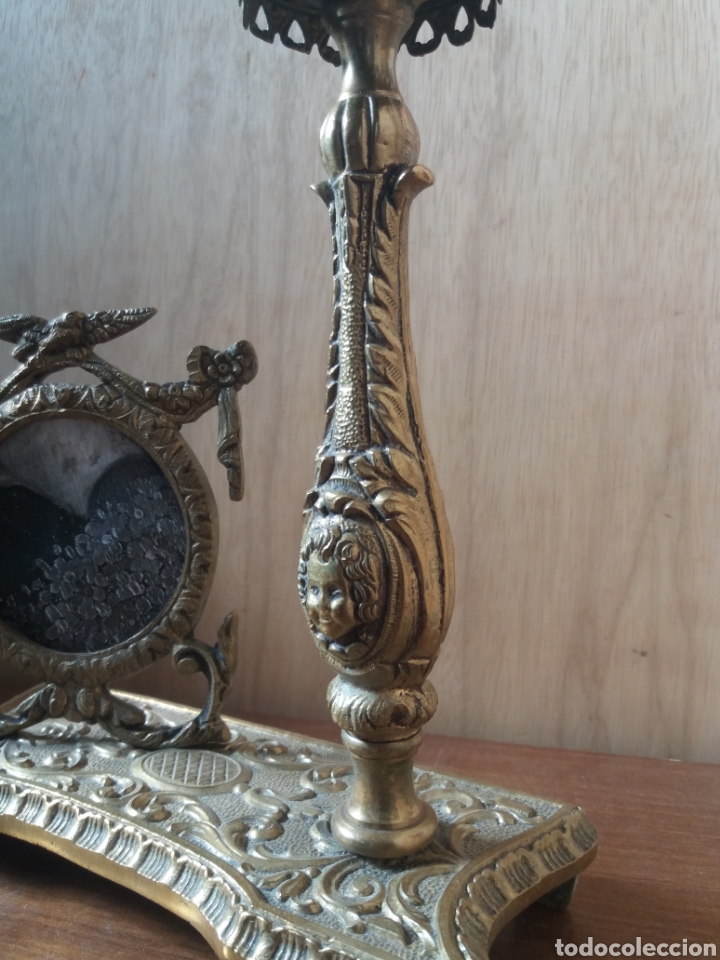 Antig&uuml;edades: L&aacute;mpara bronce de sobremesa - Foto 3