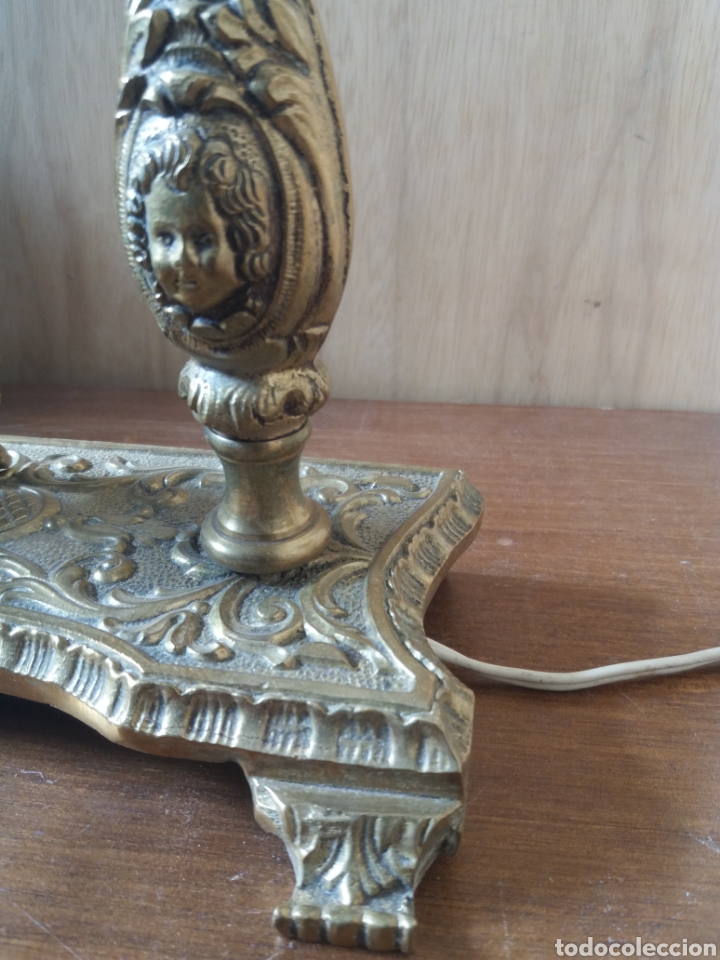 Antig&uuml;edades: L&aacute;mpara bronce de sobremesa - Foto 7