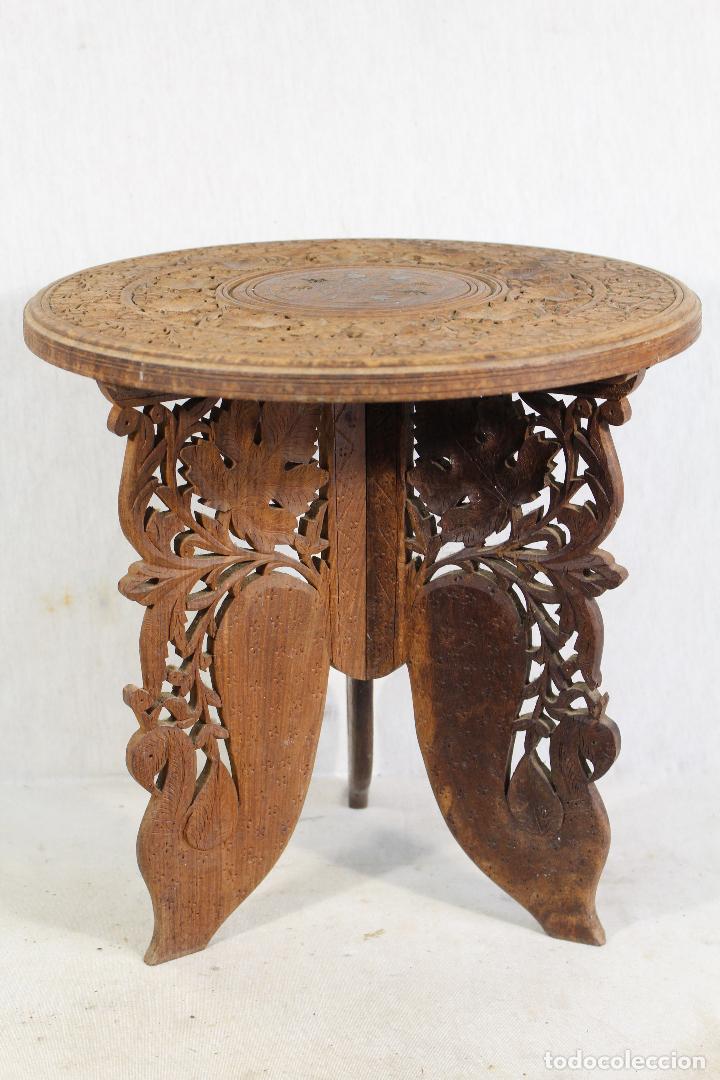 Antig&uuml;edades: mesa de te arabe en madera - Foto 4
