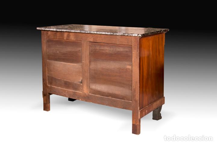 Antig&uuml;edades: COMODA ESTILO IMPERIO EN MADERA DE CAOBA - Foto 6