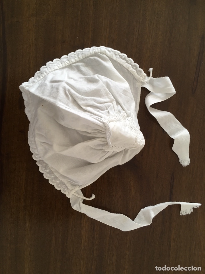 Antig&uuml;edades: Ant&iacute;guo gorro algod&oacute;n beb&eacute;/mu&ntilde;eca. - Foto 1