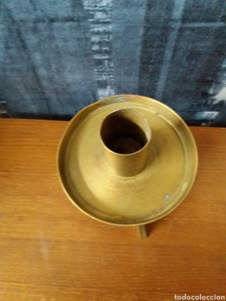Antig&uuml;edades: Candelabro de altar de bronce - Foto 2