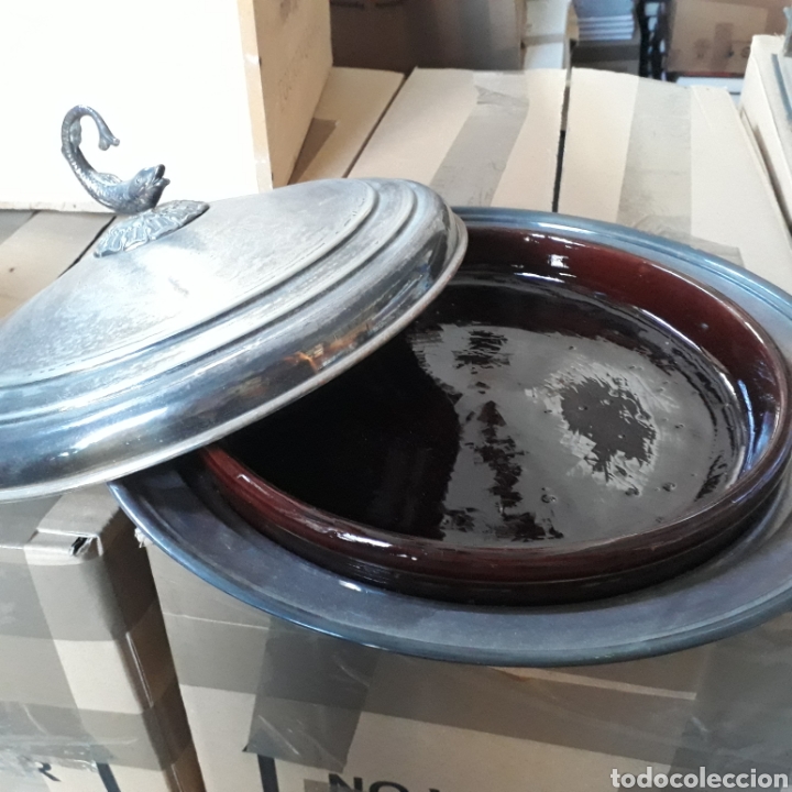 Antig&uuml;edades: Plato de alpaca - Foto 2