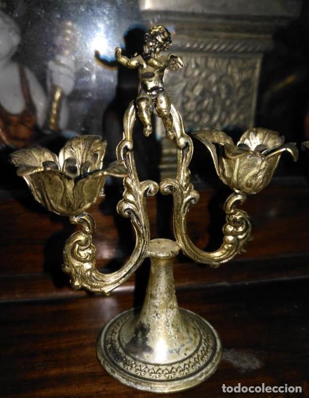 Antig&uuml;edades: CANDELABROS PEQUE&Ntilde;OS (9 CMS. DE ALTURA) - Foto 2