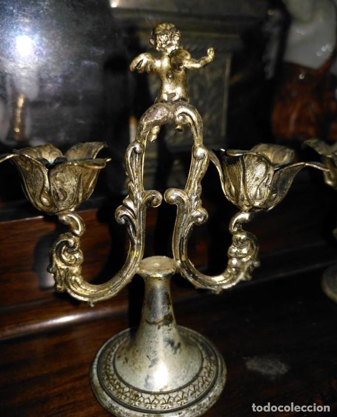 Antig&uuml;edades: CANDELABROS PEQUE&Ntilde;OS (9 CMS. DE ALTURA) - Foto 3