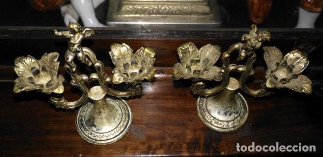 Antig&uuml;edades: CANDELABROS PEQUE&Ntilde;OS (9 CMS. DE ALTURA) - Foto 4