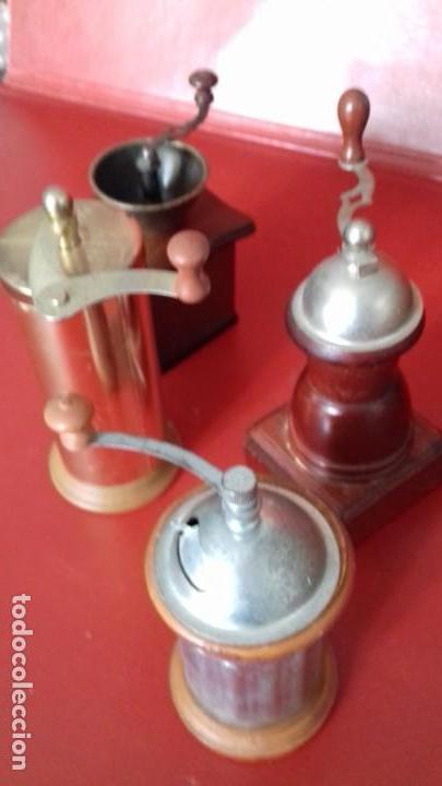 Antiques: - MOLINILLOS DE CAF&Eacute; MINI. COLECCI&Oacute;N DE 4 UNIDADES. PRECIOSAS R&Eacute;PLICAS PARA DECORACI&Oacute;N