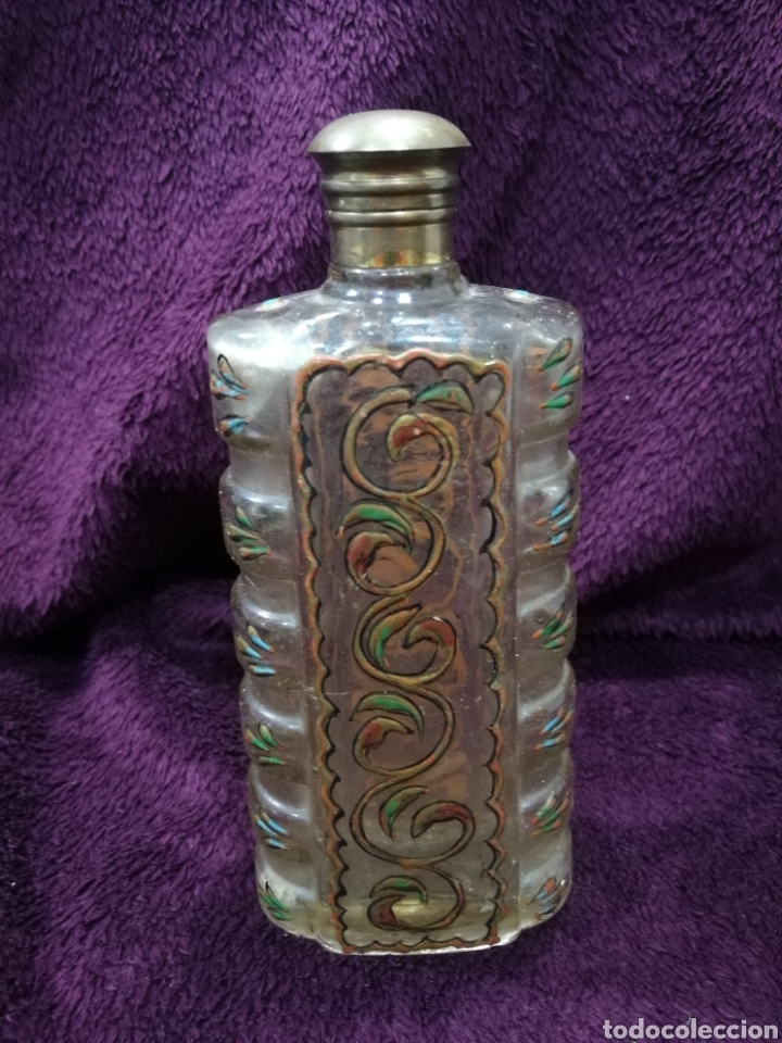 Antiquit&auml;ten: Bonita antigua botella labrada y pintada