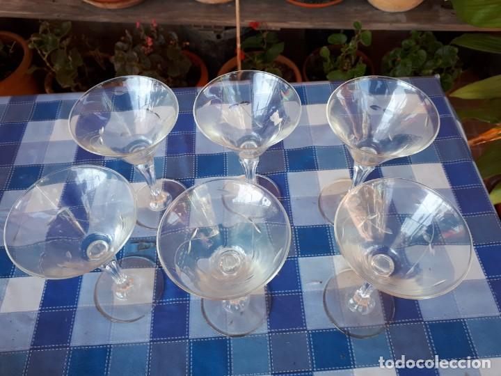 Antig&uuml;edades: antiguo juego de 6 copas talladas - Foto 2