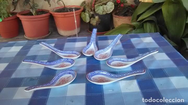 Antig&uuml;edades: juego de  7 cucharillas chinas. - Foto 1