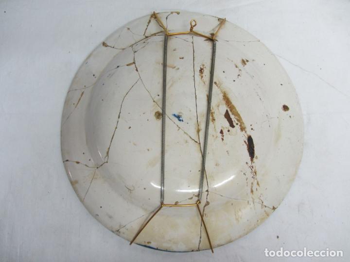 Antig&uuml;edades: gran plato de manises con guitarra - Foto 4