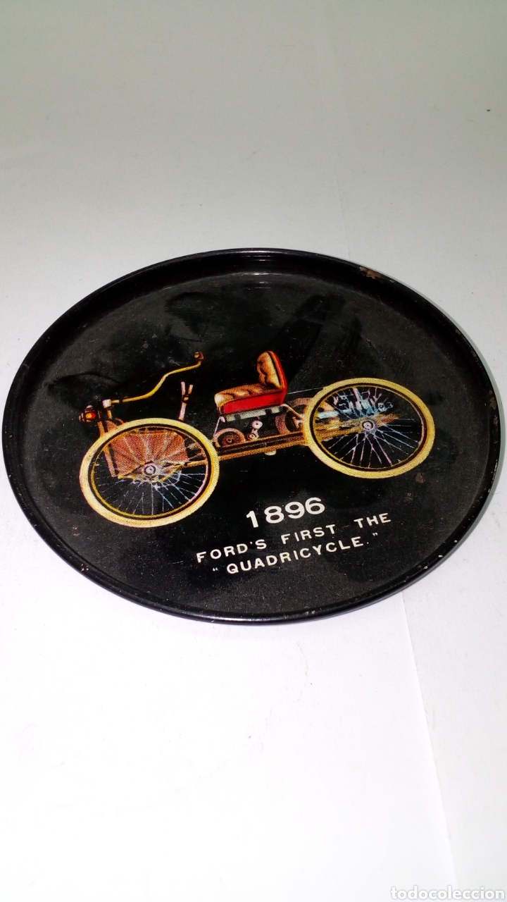 Antiques: Posavasos metalico Cuatriciclos