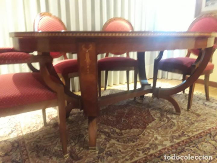 mesa de comedor estilo carlos iv con sillas - Comprar Muebles