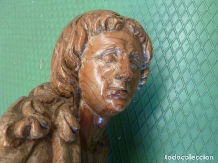 Antig&uuml;edades: TALLA DE APOSTOL EN MADERA. - Foto 6