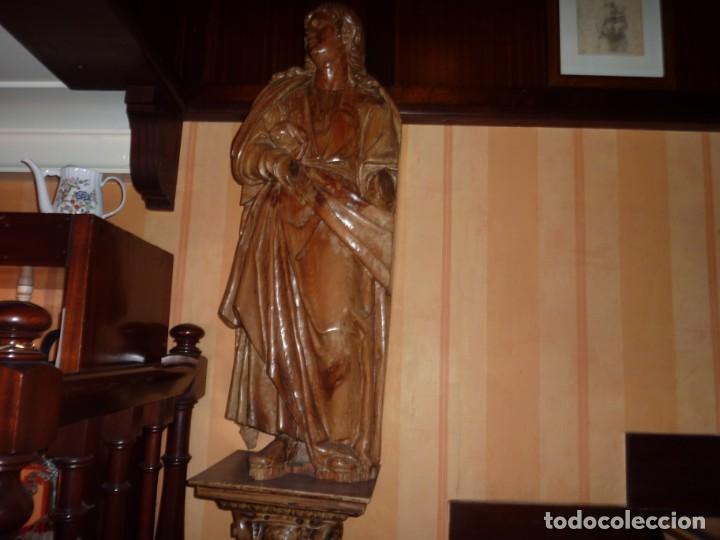 Antig&uuml;edades: TALLA DE APOSTOL EN MADERA. - Foto 8